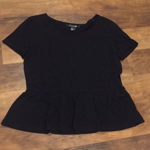 Black Peplum Tee